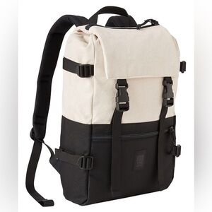 Topo designs rover classic backpack, white, bone, black